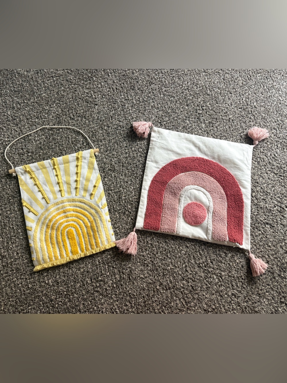EUC boho rainbow nursery girls room decor